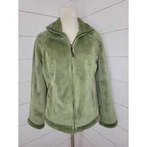 Green Tea small green super fuzzy fleece coat